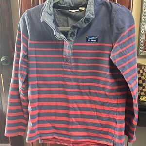Vintage L.L. Bean Striped Navy and Red Shirt